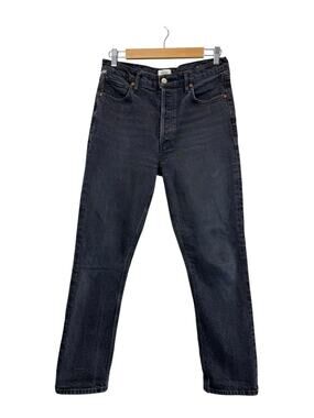 Citizens of Humanity Jeans Womens 28 Black Charlotte Straight Leg Dark Wash
